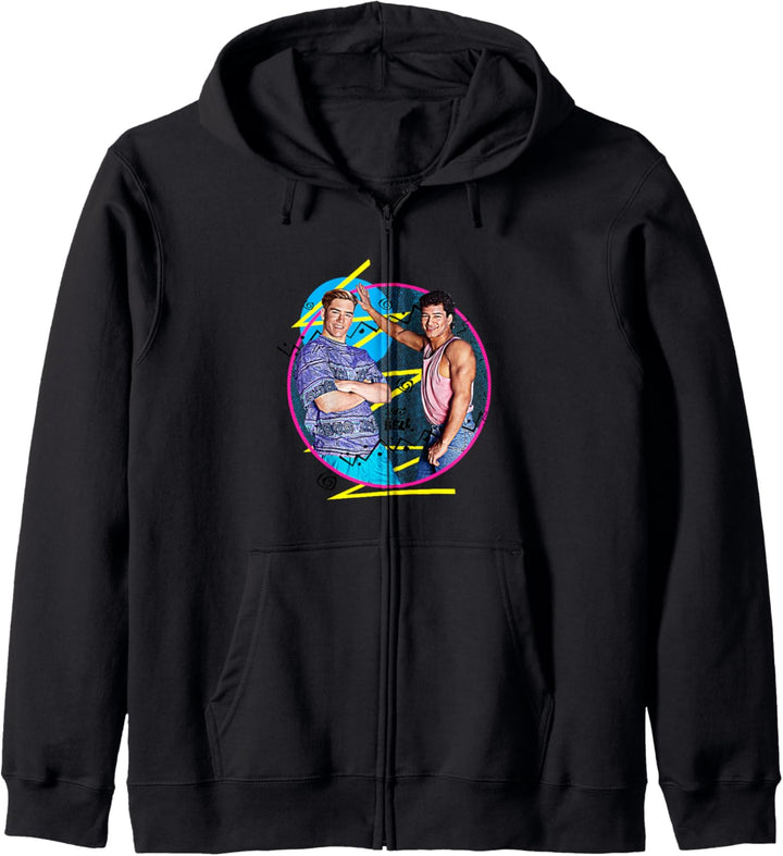 Saved By The Bell Zach und Slater 80er Jahre Grafik Kapuzenjacke