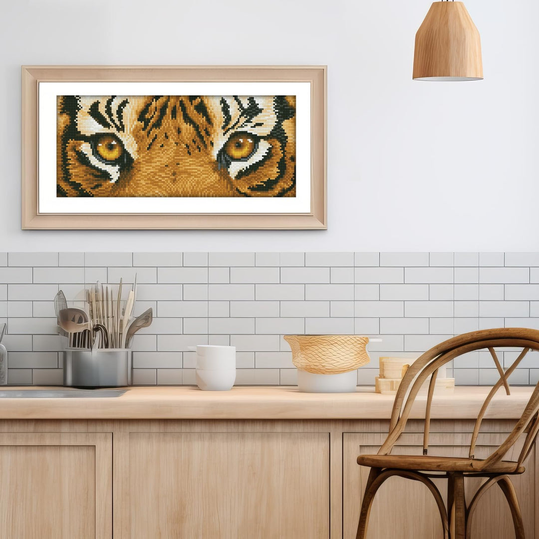 Diamond Dotz DD5-041 Tiger Augen, ca. 42 x 15 cm gross, Diamond Painting, Malen mit Diamanten, funke
