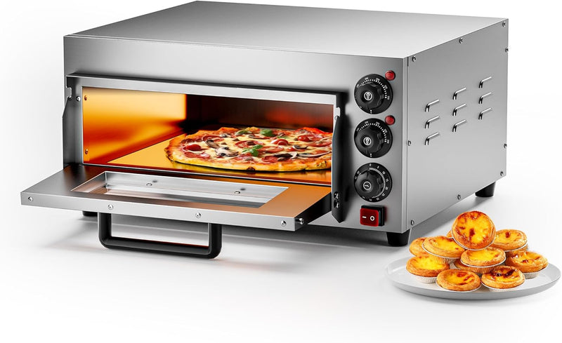 Pizza-Backofen 2000W mit Schamottstein für Pizza wie aus dem Steinofen Pizzaofen Backofen