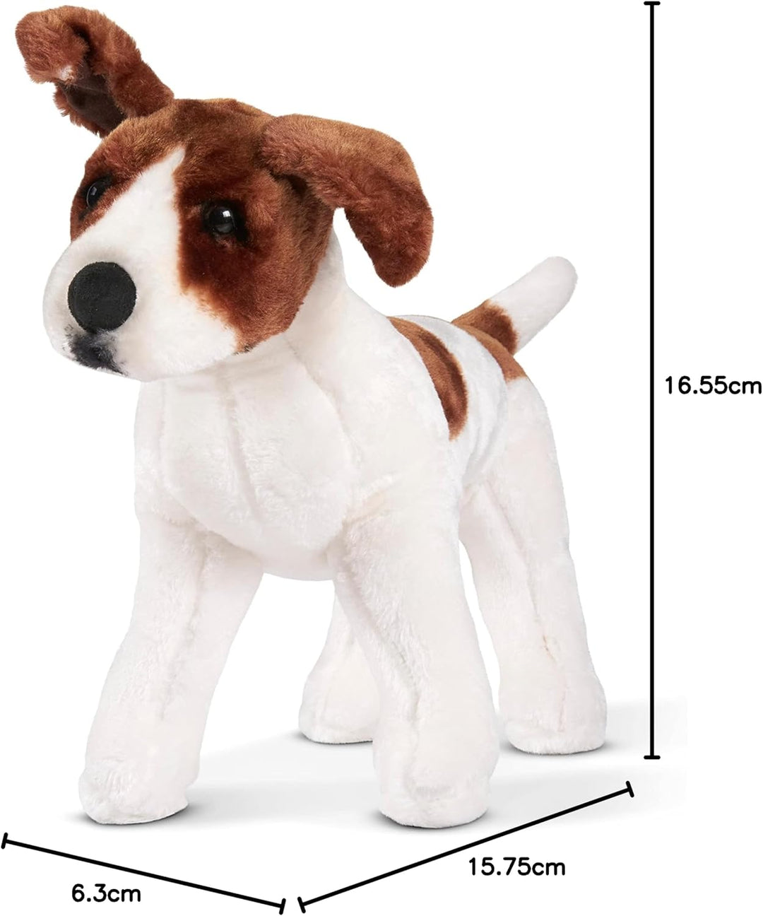 Melissa & Doug Jack Russell Terrier – Plüsch Spielzeug für Kinder | Tier Weiches Spielzeug | Alle Al