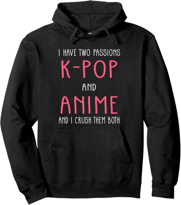 Ich habe zwei Leidenschaften K-Pop und Anime Korean Manga Girls Teens Pullover Hoodie