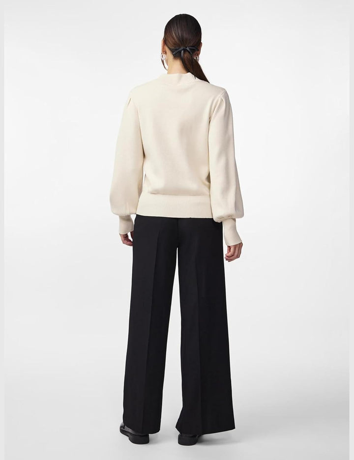 YAS Damen Yasfonny Ls Knit S. Noos Pullover XS Birch, XS Birch