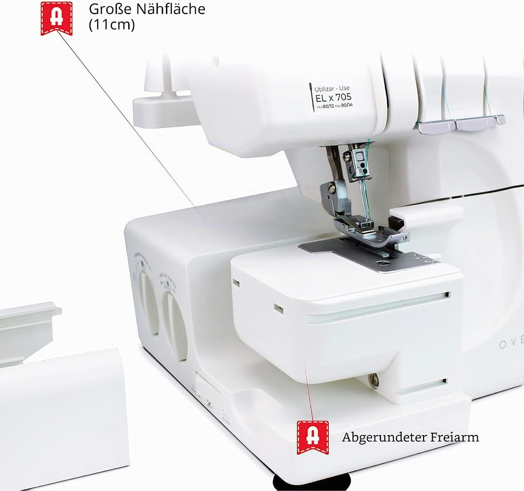 Alfa 8707 Overlock Nähmaschine für den Hausgebrauch Professionell 8707, Professionell 8707