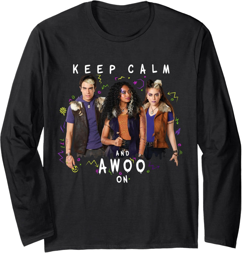 Disney Channel Zombies 2 Keep Calm and Awoo On Langarmshirt