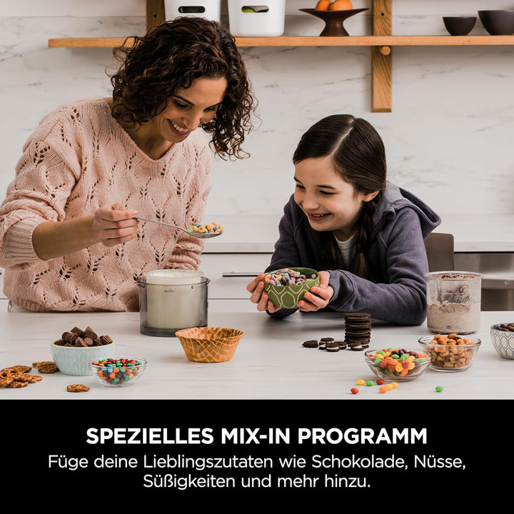 Ninja CREAMi Eismaschine & Dessertmaschine mit 2 Behältern, 7 Programmen, Herstellung von Eis, Gelat