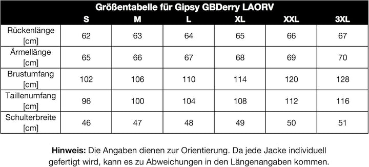 Gipsy Herren Gbderry Laorv Baby Jacke L Schwarz, L Schwarz