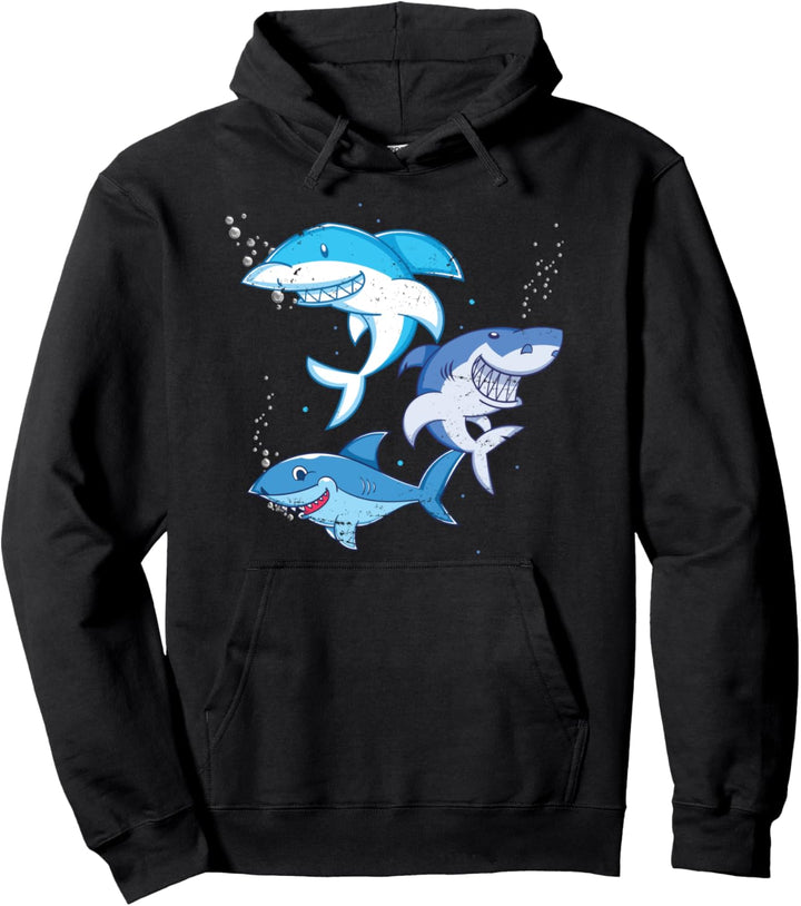 Niedliches Kinder Geschenk Meeresbewohner Hai Pullover Hoodie