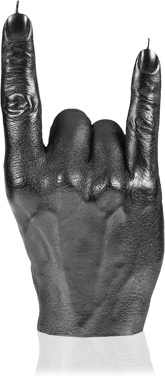 Candellana Hand RCK Kerze - Hand Figur - Coole Deko - Gothic Deko - Grunge Deko Kerze - Heavy Metal