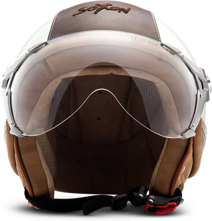 Soxon® SP-325 Urban „Creme“ · Jet-Helm · Motorrad-Helm Roller-Helm Scooter-Helm Moped Mofa-Helm Chop