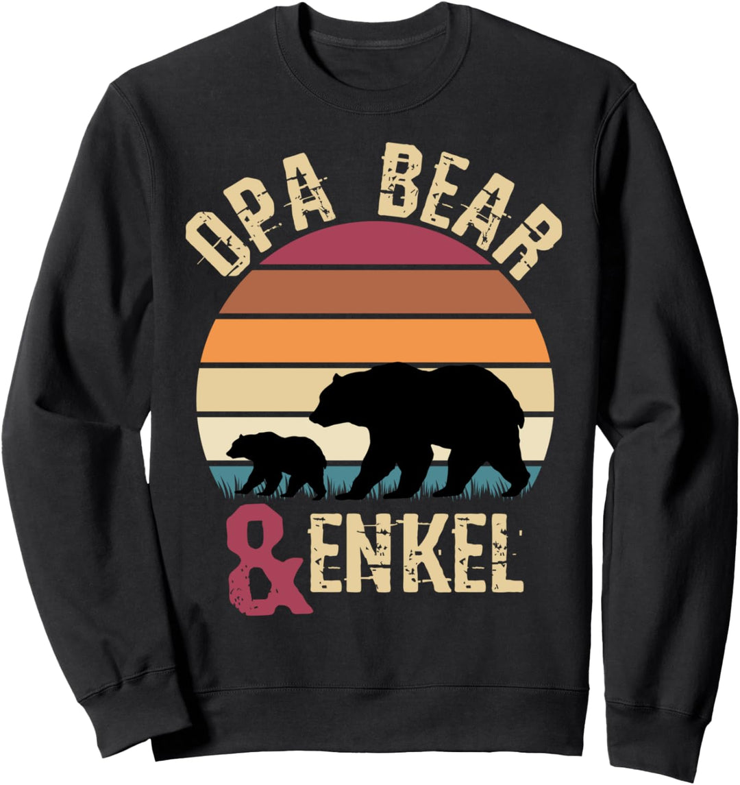 Opa Bär Und Enkel - Vintage Opa Bear Wandern Sweatshirt