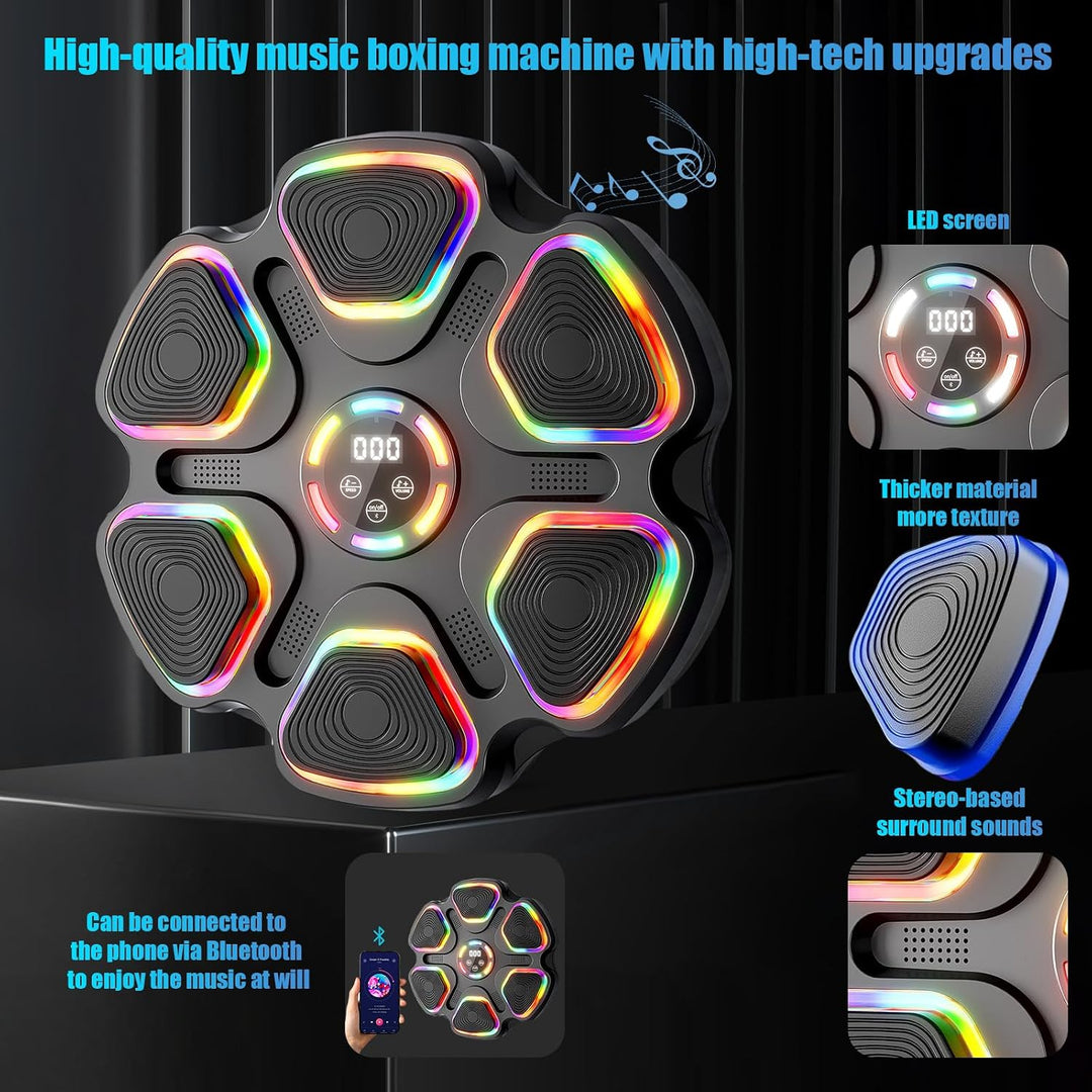 Farblicht Smart Music Boxing Machine,Bluetooth Boxmaschine mit Musik