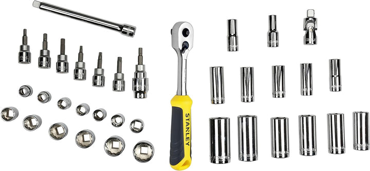 Stanley Transmodul System (Modul 3/8 Zoll, 6-Kant Steckschlüssel und Zubehör-Set, mit Maxi-Drive Pro