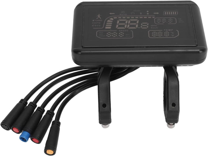 T4 Elektrofahrrad LCD Display, Elektrofahrrad LCD Display mit Batterieanzeige, Tachometer, Kilometer
