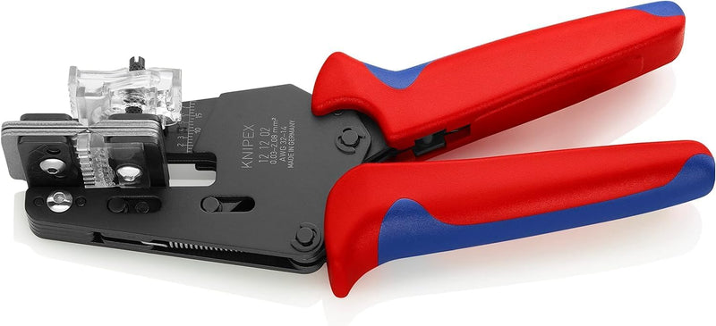 Knipex Präzisions-Abisolierzange mit Formmessern brüniert, mit Mehrkomponenten-Hüllen 195 mm 12 12 0