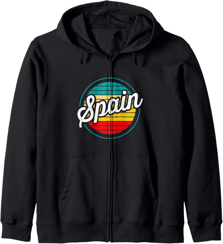 Spanien Retro Sonnenuntergang Vintage Design Spanisch Kapuzenjacke