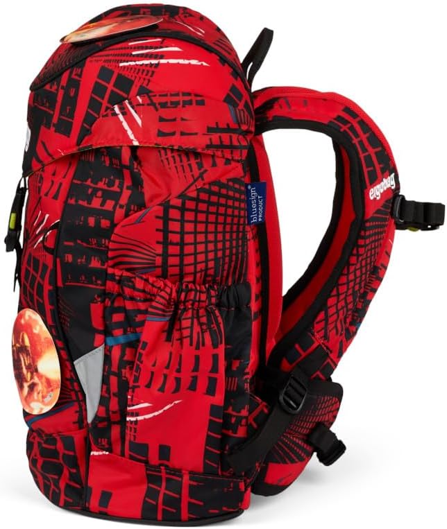 ergobag mini ergonomischer Kinderrucksack, DIN A4, 10 Liter Alarmbärreitschaft - Rot Einheitsgrösse,