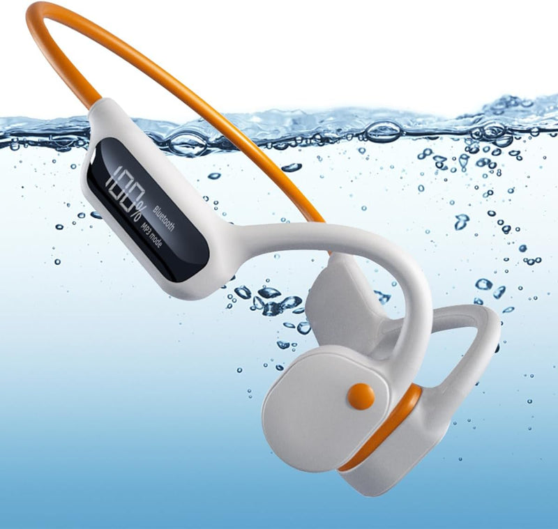 Knochenschall Kopfhörer, 32GB Speicher, Schwimmen kopfhörer IPX8 Wasserdicht, MP3 Sport kopfhörer, K