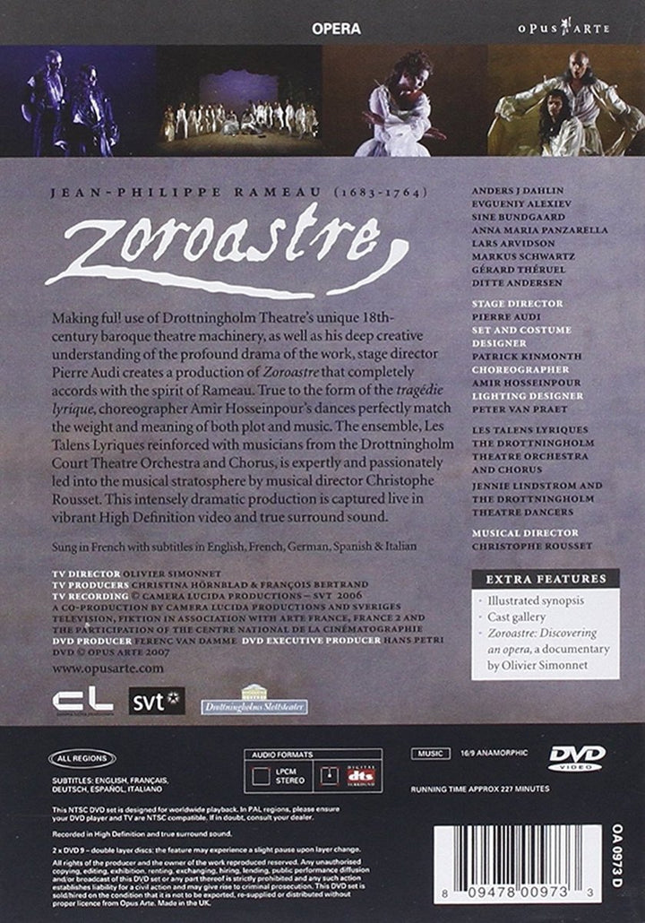 Rameau, Jean-Philippe - Zoroastre, DVD