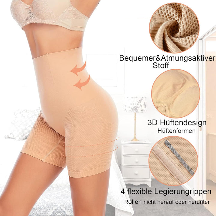 YARRCO Bauchweg Unterhose Damen Shapewear Miederhose Hohe Taille Body Shaper Unterwäsche Nahtlose Mi