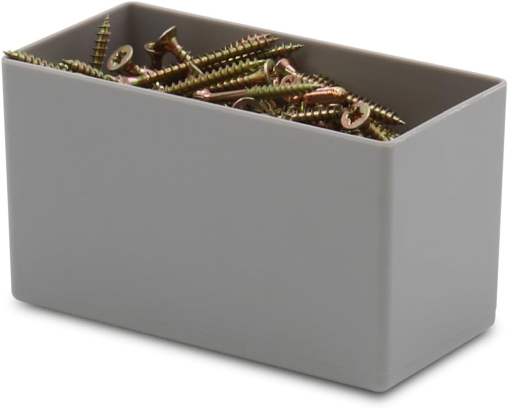 1a-TopStore 25 Stück Einsatzkasten Serie E63, farblich sortiert, 5 Farben u. 4 Grössen, aus Polystyr