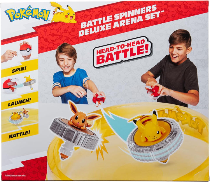 Bandai JW4411 Pokémon Pikachu, Arena + 4 Kreisel, Arena + 4 Kreisel