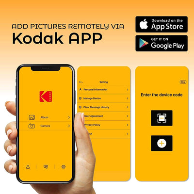 KODAK Digitale Bilderrahmen 10 Zoll WLAN Wiederaufladbar, 16GB RAM WiFi Elektronischer Bilderrahme m