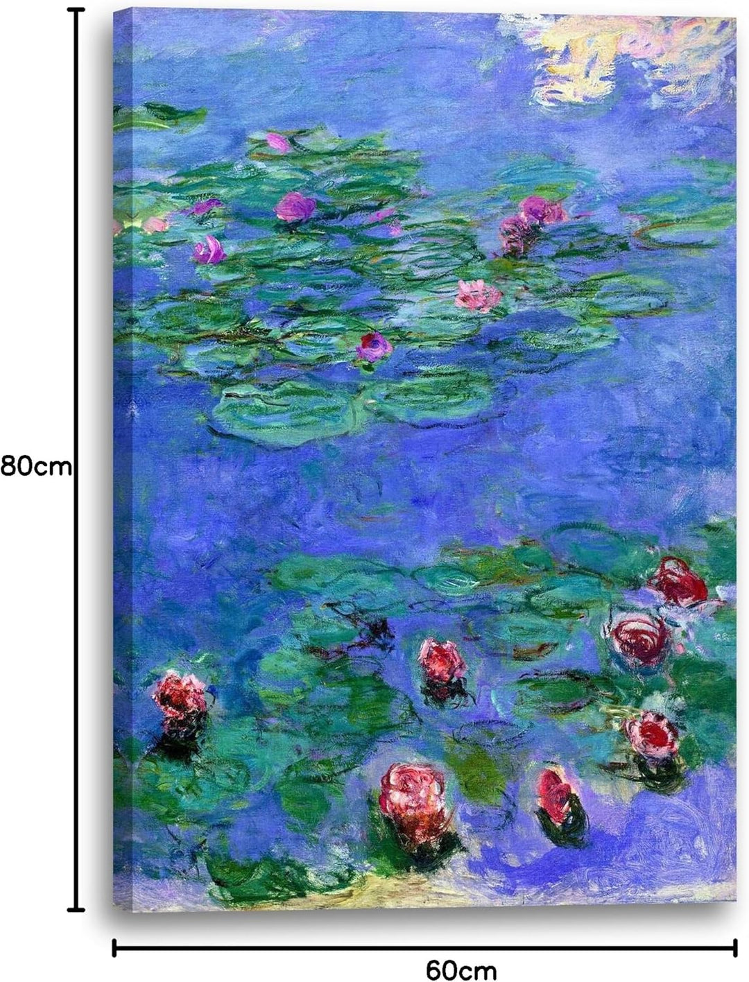 Printed Paintings Leinwand (60x80cm): Claude Monet - Seerosen 60x80 cm, 60x80 cm