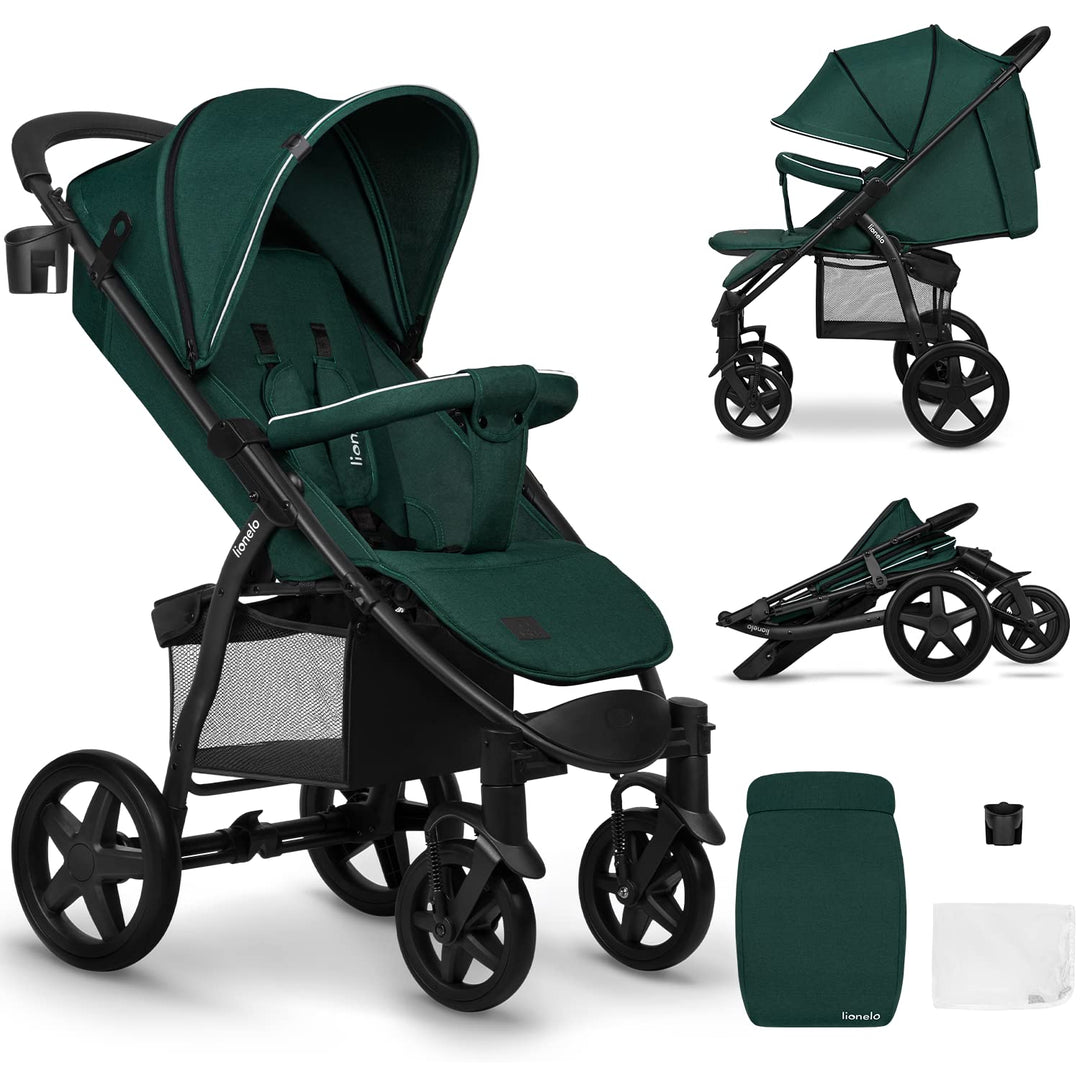LIONELO Annet Buggy bis 22 kg mit Liegefunktion, Kinderwagen klein zusammenklappbar mit Zubehör, Eva