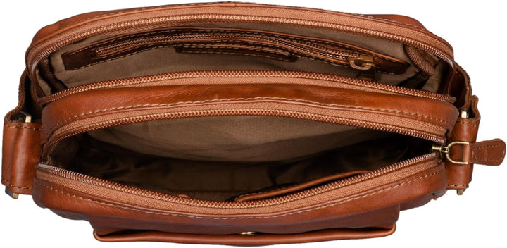 STILORD 'Harry' Vintage Schultertasche Männer Leder für 10,1 Zoll Tablet Umhängetasche DIN A5 Herren