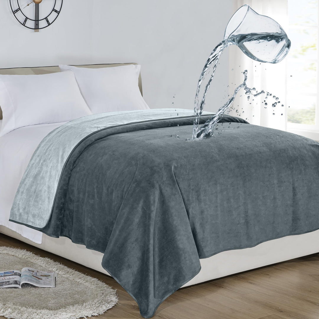 Softan wasserdichte Decke mit 3-Schichten-Schutzfilmen,100% Leckdichte Decke für Baby Erwachsene Hau