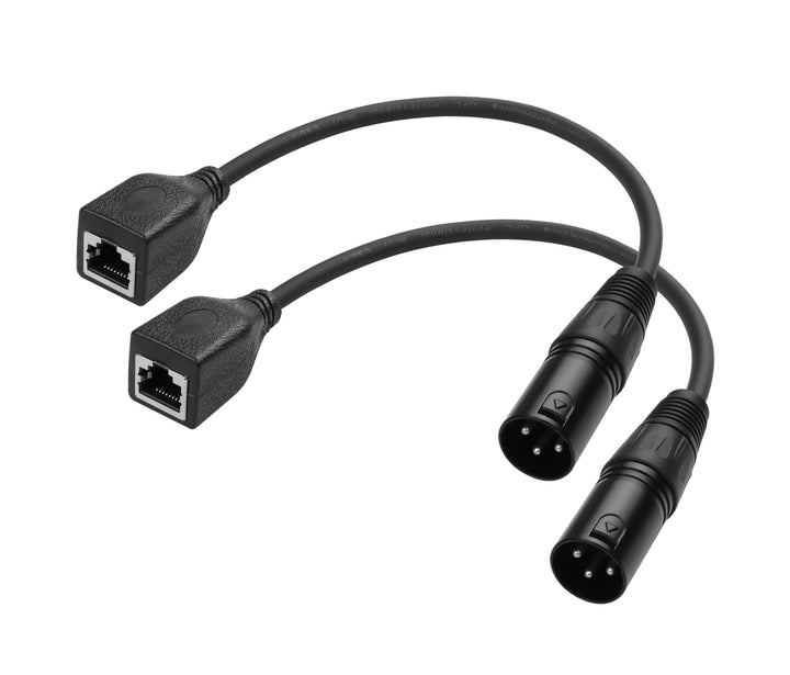 YAODHAOD XLR auf RJ45 Kabel 110 Ohms 30CM 2PCS,DMX Cat5 Ethernet Adapter Konverter DMX Kabel, für Bü