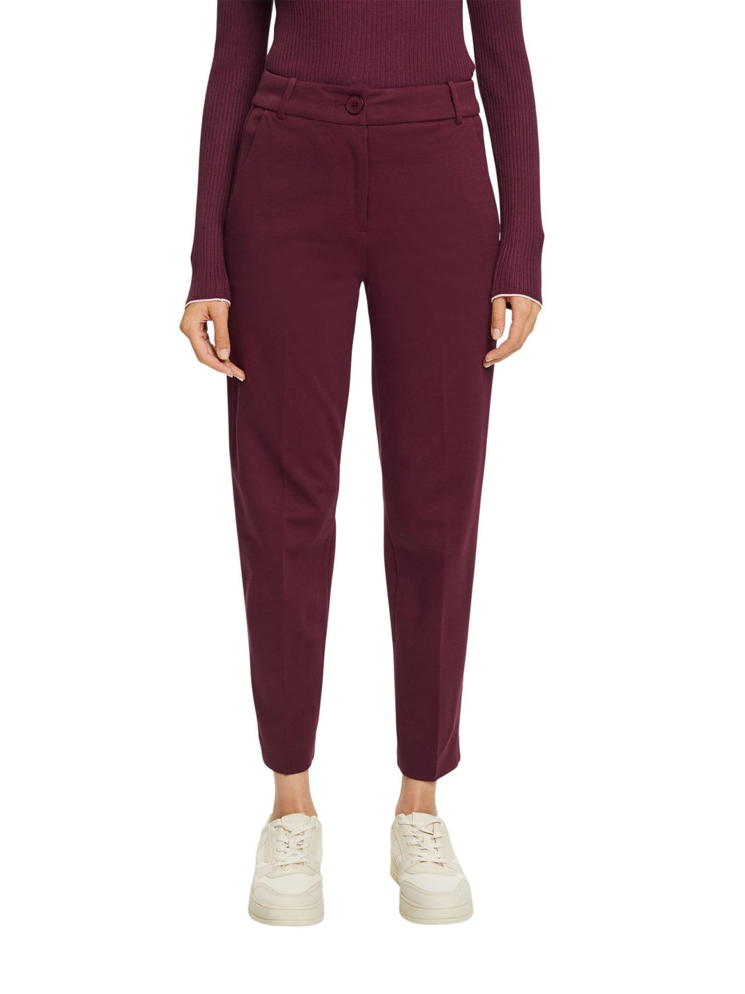 ESPRIT Damen Hose 992eo1b319 34 515/Aubergine, 34 515/Aubergine