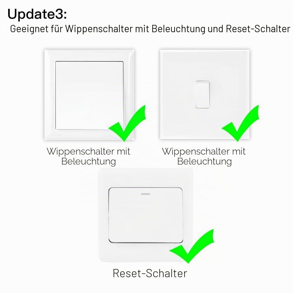 MoesGo Wlan 2.4GHz Smart Alexa Lichtschalter Unterputz Funk Relais, Wireless RF433 Light Switch Modu