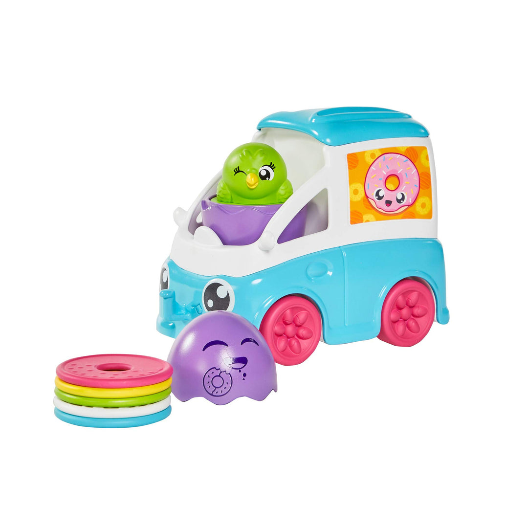 TOMY Toomies Versteck- und Quiek Mein kleiner Donut Lieferwagen, das Schiebe und Osterspielzeug für