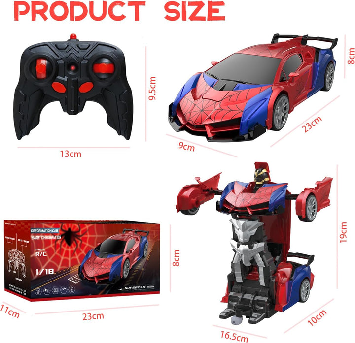 Ferngesteuertes Auto RC Transform Spielzeug ab 4 5 6 7 8 9 Jahre Junge Mädchen, 2.4G 360° Drehung 2