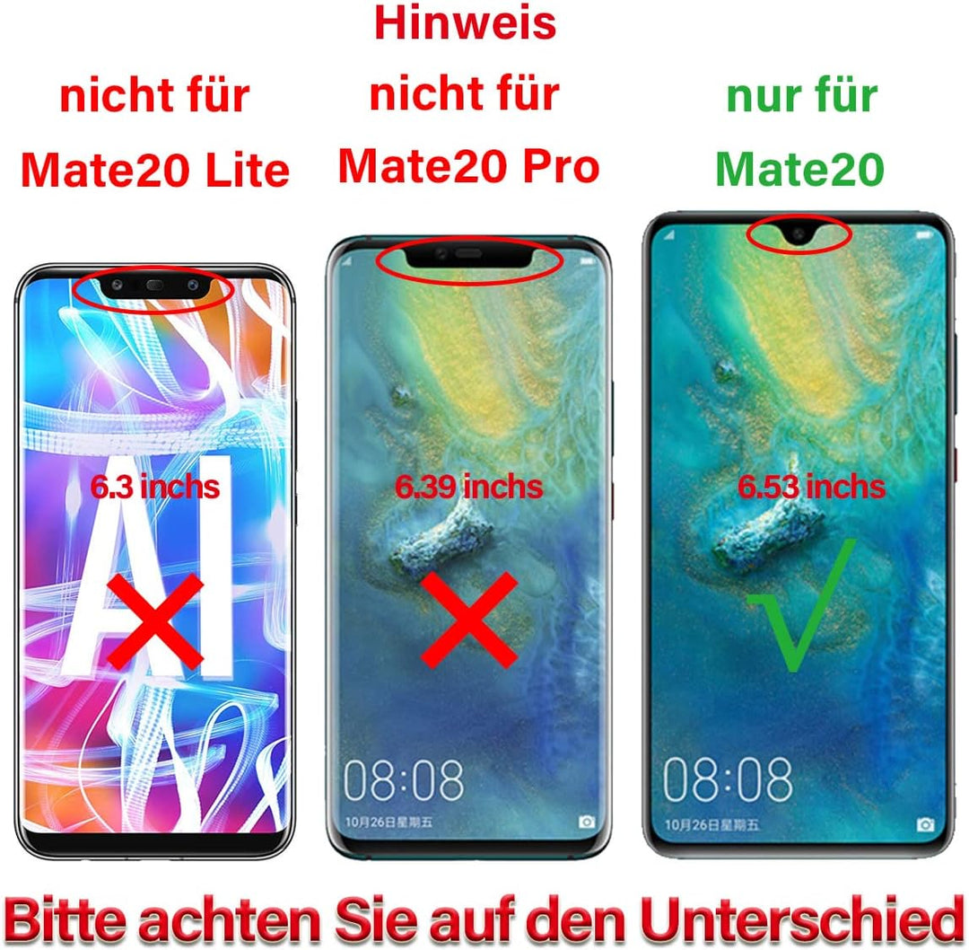 swark TFT LCD Display Kompatibel mit Huawei Mate 20 (Nicht Lite) (Schwarz Ohne Rahmen) Touchscreen +