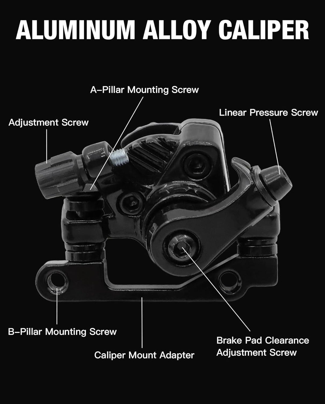 Bremssattel für Scheibenbremsen, kompatibel mit Kukirin G2 Max / G2 Pro Elektro-Scooter, die mechani