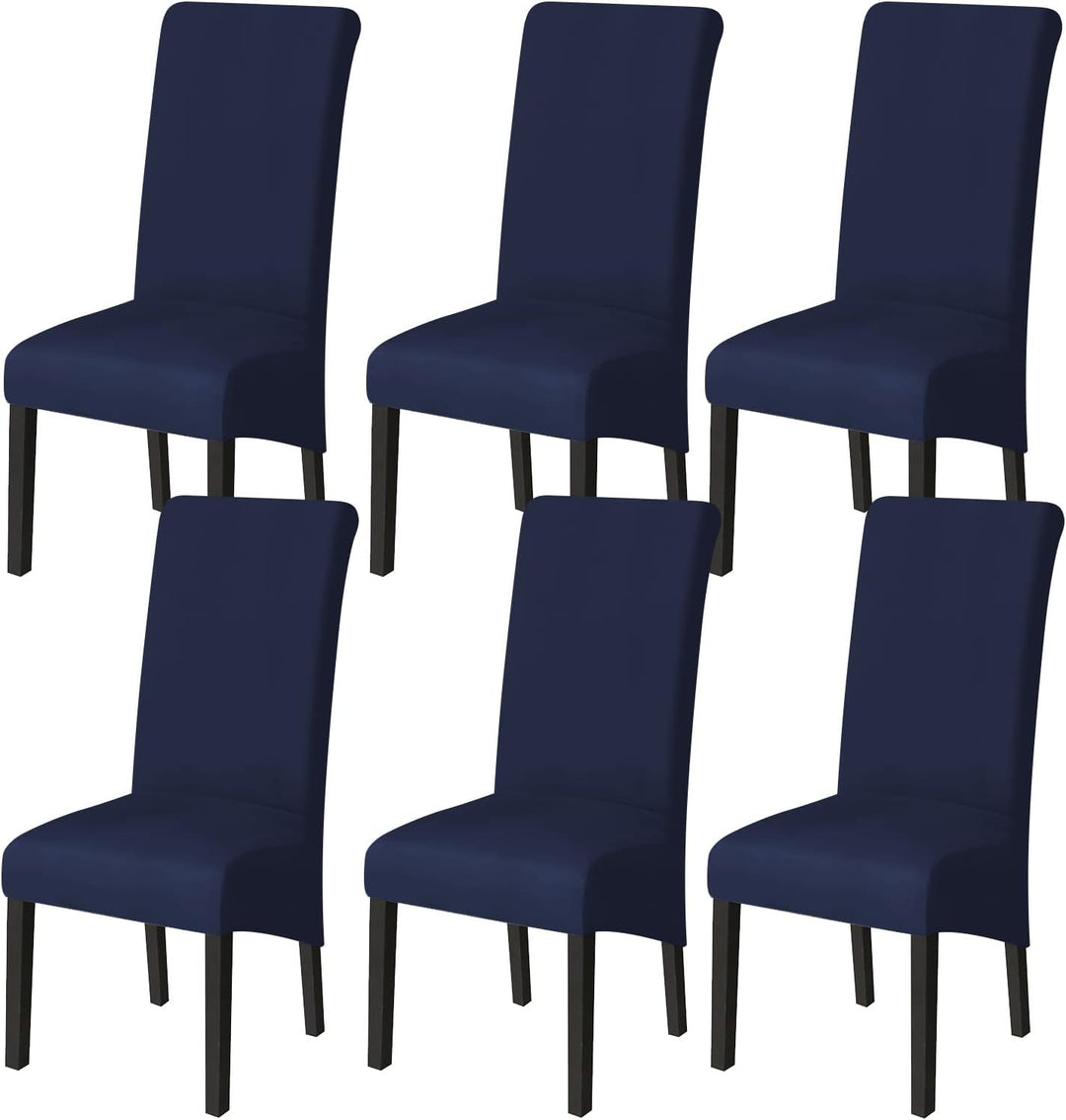 Jaotto Stuhlhussen 6er Set Stretch, XL Stuhlhussen Abwaschbar Waschbarer Elastische, Stretch Stuhlsc