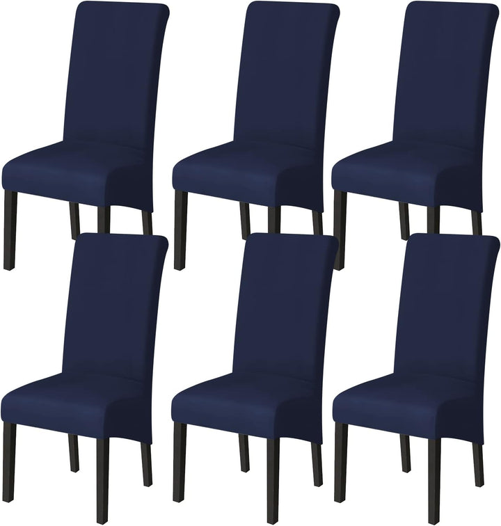 Jaotto Stuhlhussen 6er Set Stretch, XL Stuhlhussen Abwaschbar Waschbarer Elastische, Stretch Stuhlsc