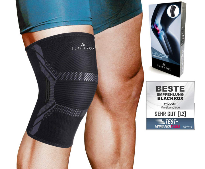 BLACKROX Kniebandage Sport Vergleichssieger Kompressions Knie Bandage, Sportkniebandage, Sport Fussb