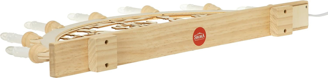 SIKORA LB10-7 klassicher Holz Schwibbogen beleuchteter LED Lichterbogen Motiv Gute STUBE mit Spinnfr