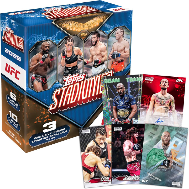2025 Topps Stadion Club, UFC, werksseitig versiegelt, Mega-Box