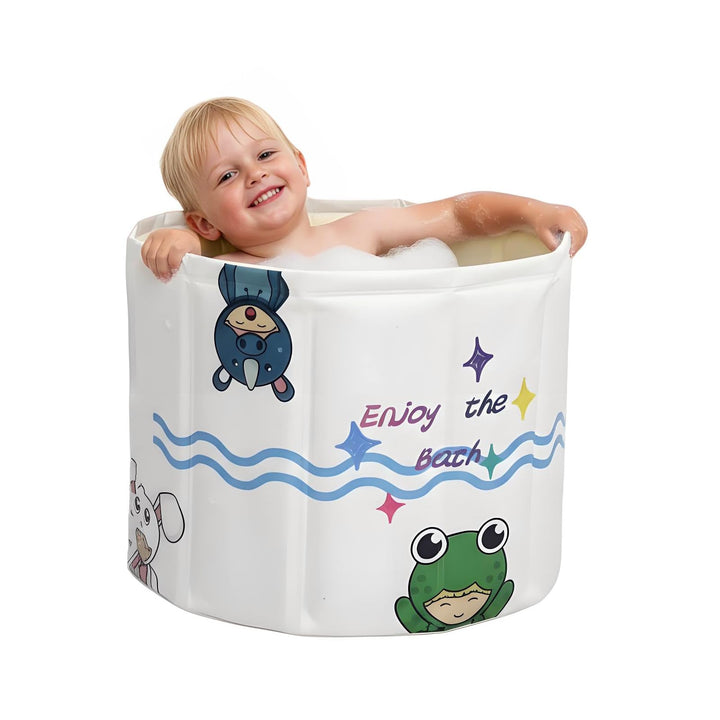 WAVYEASE Neue Design Tragbare Badewanne für Kleinkinder - Faltbare Sitzbadewanne für Kinder, Sekunde