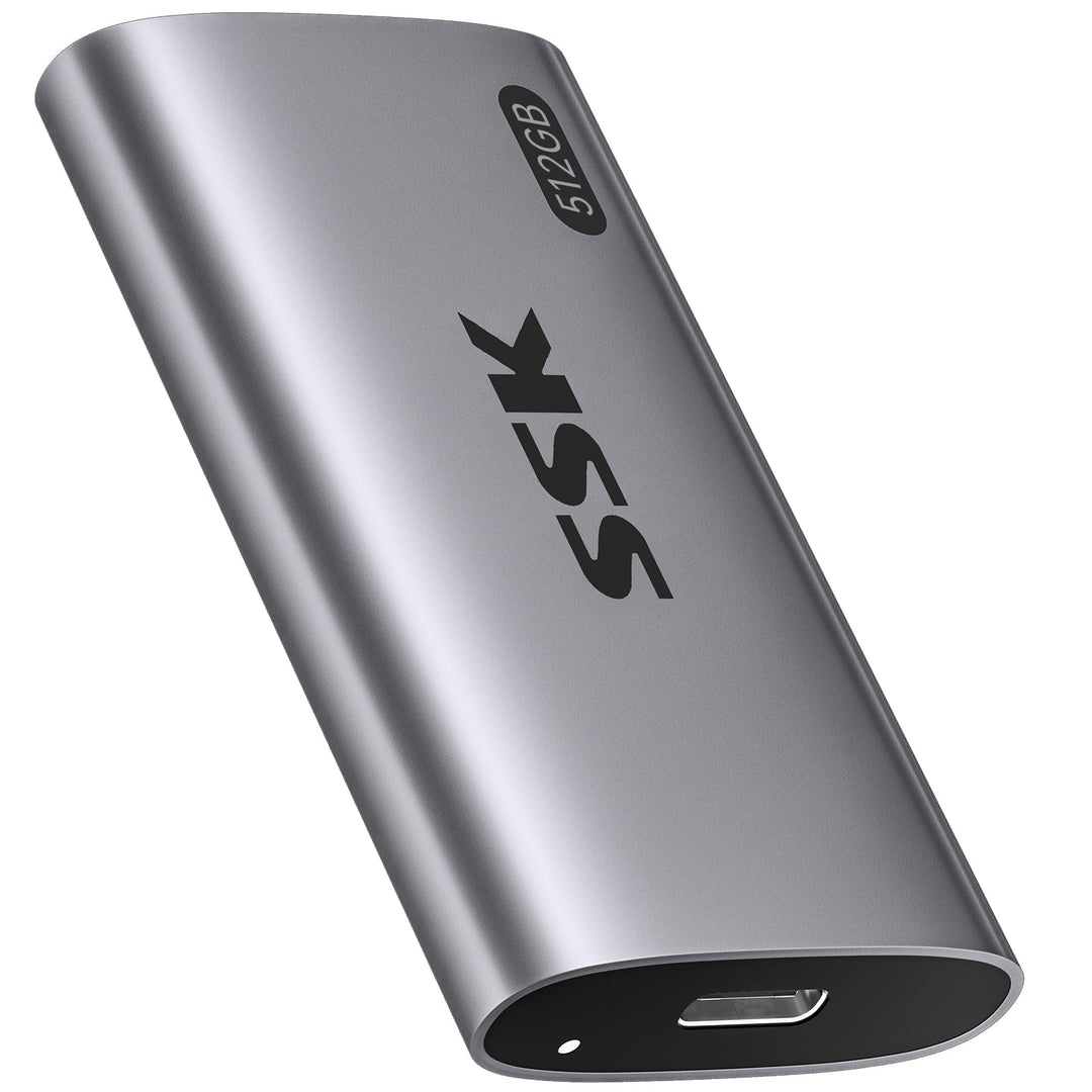 SSK 512GB Externe SSD Festplatte, Portable SSD bis zu 550 MB/s Schnelle External SSD USB 3.2 Gen2 US