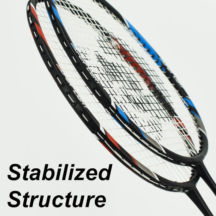 Senston Graphit Badminton Set Carbon Profi Badmintonschläger Leichtgewicht Badminton Schläger Federb