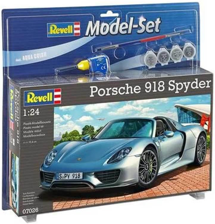 Revell Modellbausatz Auto 1:24 - Porsche 918 Spyder im Massstab 1:24, Level 4, originalgetreue Nachb