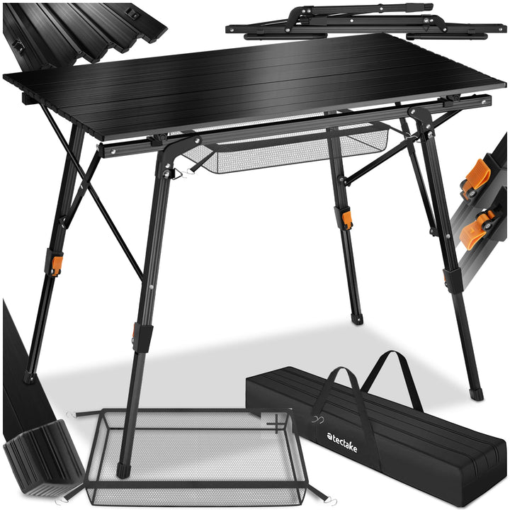 tectake® Campingtisch, Klapptisch aus Aluminium, Campingtisch faltbar, Reisetisch, Gartentisch klapp