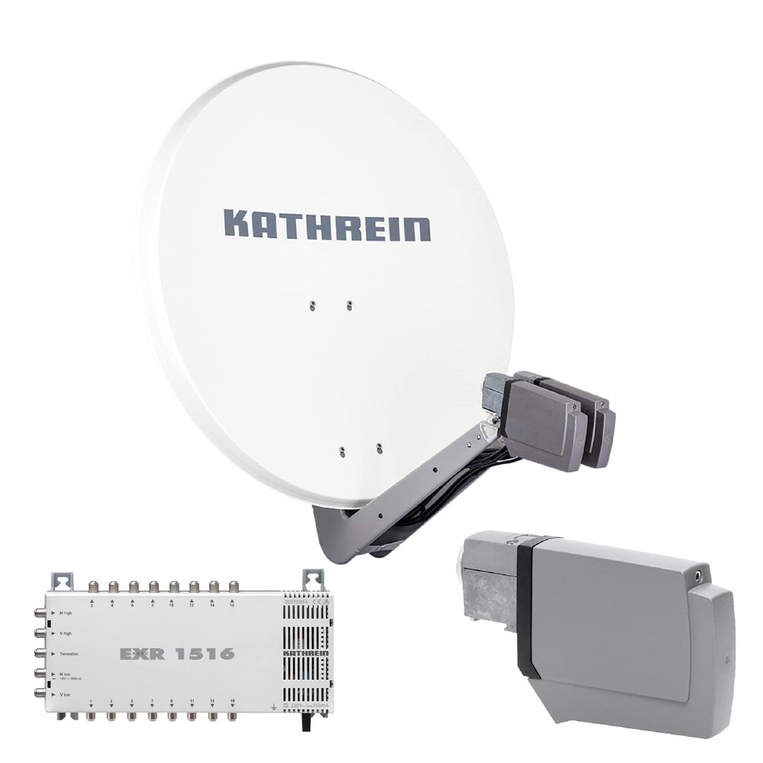 Kathrein CAS 90 ws Sat-Antenne multifeedfähig Weiss - 16 Teilnehmer 16 Teilnehmer Weiss, 16 Teilnehm