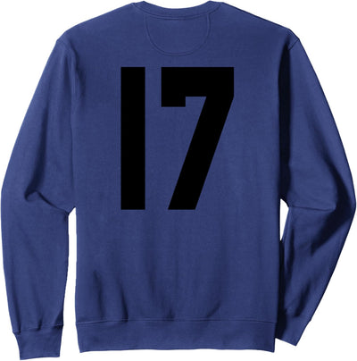 # 17 Team Sports Trikot vorne & hinten Number Player Fan Sweatshirt