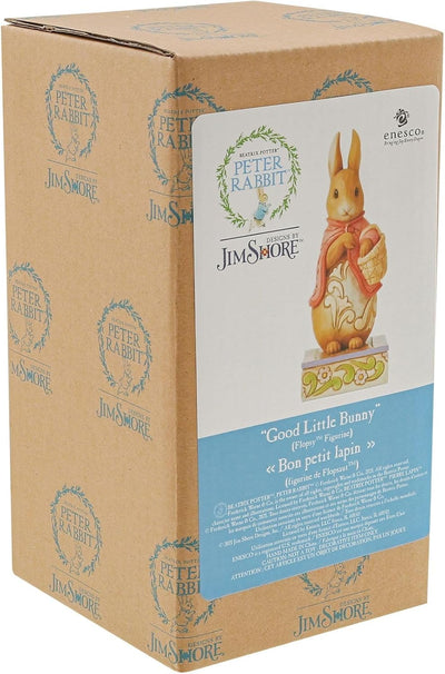 Enesco Jim Shore Beatrix Potter Flopsy Figurine Good Little Bunny, 5.75 in H x 2.5 in W x 2.75 in L